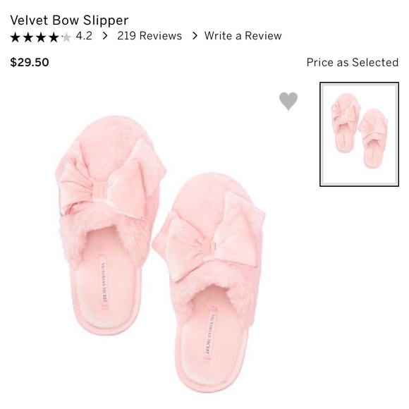Victoria's Secret Shoes - VS PINK Bow Slippers